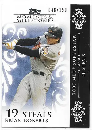 2008 Topps Moments & Milestones #144 Brian Roberts (048/150)