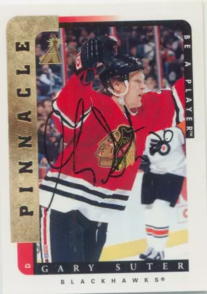 1996-97 BE A PLAYER - GARY SUTER #180 AUTOGRAPHS