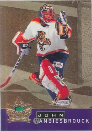 1995-96 PARKHURST INTERNATIONAL - JOHN VANBIESBROUK #12 CROWN COLLECTION GOLD