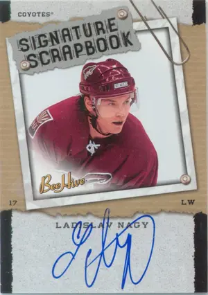 2006-07 BEE HIVE - LADISLAV NAGY #SS-LN SIGNATURE SCRAPBOOK
