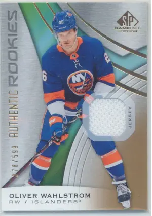 2019-20 SP GAME USED - OLIVER WAHLSTROM #156 JERSEY GOLD 378/599