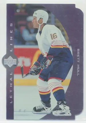 1995-96 BE A PLAYER - BRETT HULL #LL3 LETHAL LINES