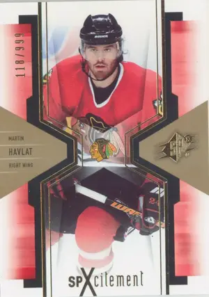 2006-07 SPX - MARTIN HAVLAT #X20 SPXCITEMENT 118/999