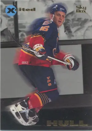 1995-96 EMOTION - BRETT HULL #8 XCITED