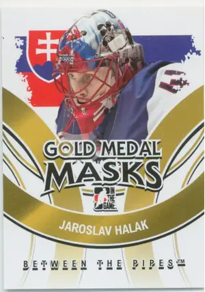 2009-10 BETWEEN THE PIPES - JAROSLAV HALAK #GMM-08 GOLD MEDAL MASKS