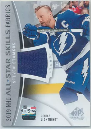 2019-20 SP GAME USED - STEVEN STAMKOS #AS-SS ALL-STAR SKILLS FABRICS