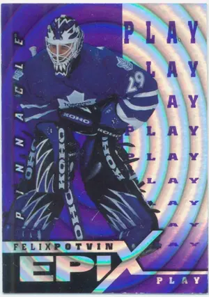 1997-98 PINNACLE - FELIX POTVIN #E11 EPIX PLAY PURPLE
