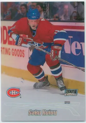 1999-00 STADIUM CLUB CHROME - SAKU KOIVU #16 REFRACTOR