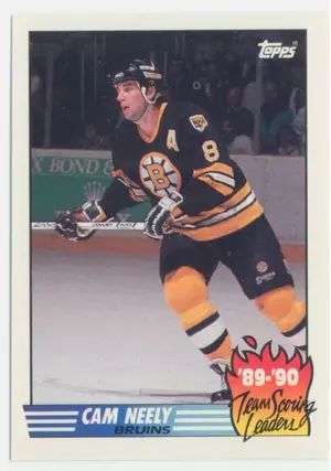 1990-91 TOPPS - RAY BOURQUE #3 TEAM SCORING LEADERS TIFFANY