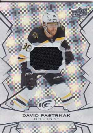 2022-23 Upper Deck Ice Jerseys 85 David Pastrnak