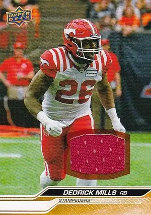 2024 Upper Deck CFL Game Jersey 76 Dedrick Mills