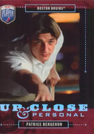 2007-08 BE A PLAYER - PATRICE BERGERON #UC42 UP CLOSE & PERSONAL 614/999