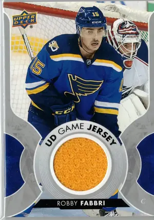 2017-18 UD Robby Fabbri GU Jersey St Louis Blues