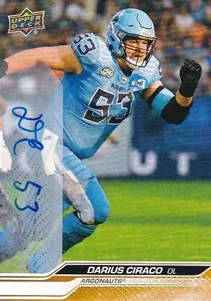 2024 Upper Deck CFL Autographs 36 Darius Ciraco