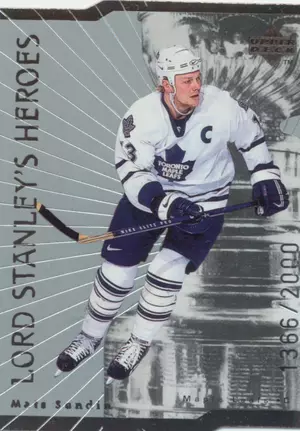 1998-99 UPPER DECK - MATS SUNDIN #LS24 LORD STANLEY'S HEROES QUANTUM 1366/2000