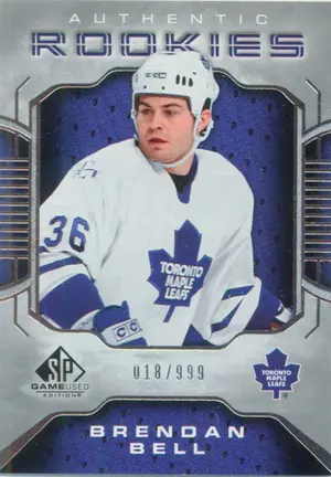 2006-07 SP GAME USED - BRENDAN BELL #155 AUTHENTIC ROOKIES 18/999