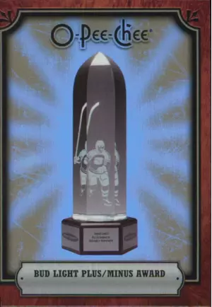 2008-09 O-PEE-CHEE - BUD LIGHT PLUS/MINUS AWARD #AWD-PV TROPHIES