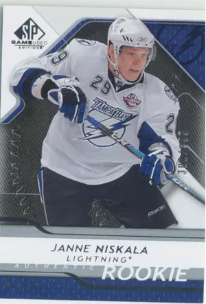 2008-09 SP GAME USED - JANNE NISKALA #169 AUTHENTIC ROOKIE 301/999
