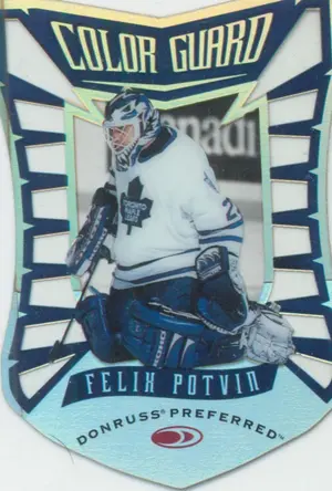 1997-98 DONRUSS PREFERRED - FELIX POTVIN #5 COLOR GUARD 1328/1500