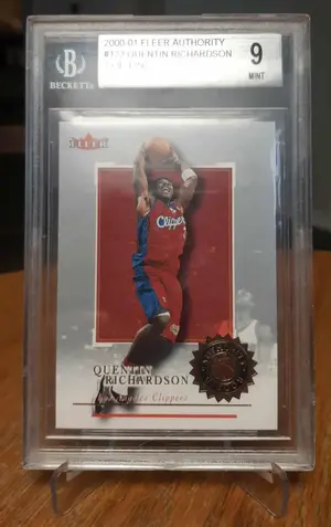 2000-01 Fleer Authority Rookies #122 Quentin Richardson (/1250) (BGS 9 MINT)