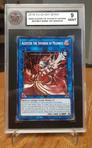 2018 Yu-Gi-Oh! Shadows In Valhalla #SHVA-EN020 Aleister The Invoker Of Madness (Secret Rare, 1st Edition) (KSA 9 MINT)