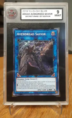 2019 Yu-Gi-Oh! Battles of Legend: Hero's Revenge #BLHR-EN045 Avendread Savior (Secret Rare, 1st Edition) (KSA 9 MINT)