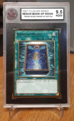 2021 Yu-Gi-Oh! Maximum Gold: El Dorado #MGED-EN039 Book of Moon (Premium Gold Rare, 1st Edition) (KSA 9.5 NGM)