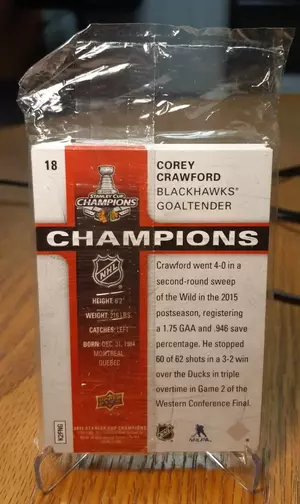 2015 Upper Deck Stanley Cup Champions Complete/Sealed 18-card Set (/1000)