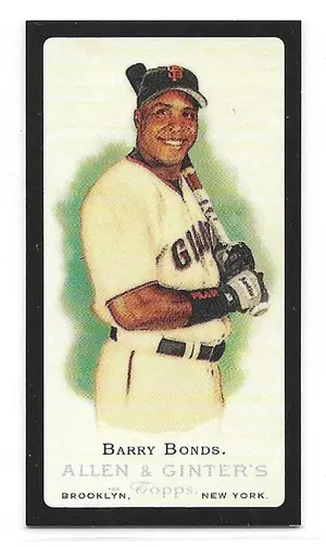 2006 Allen & Ginter Mini Black #100 Barry Bonds