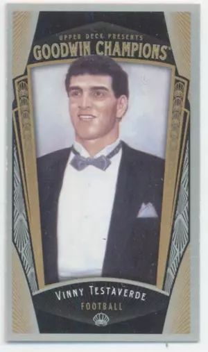 2015 Goodwin Champions - Vinny Testaverde Mini Leather Magician #26 13/15