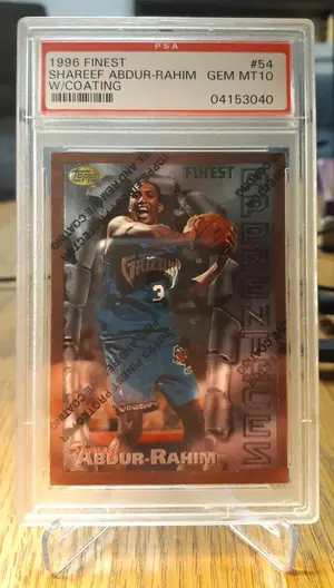 1996-97 Topps Finest #54 Shareef Abdur-Rahim RC (PSA 10 GEM MINT)
